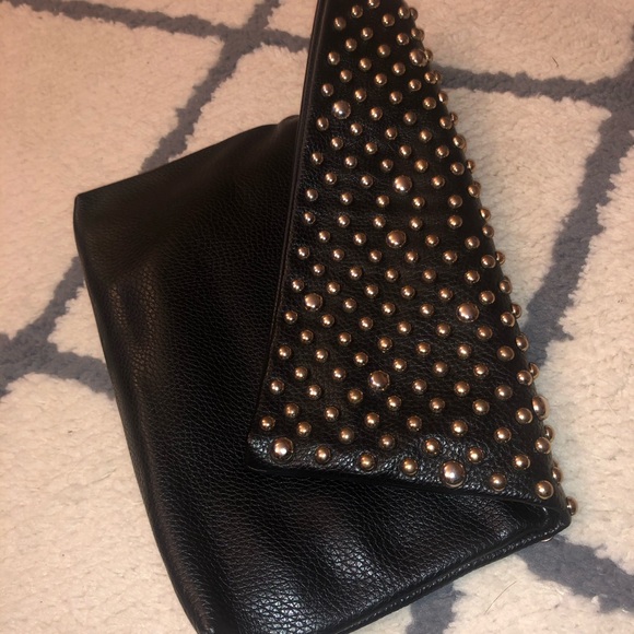 H&M foldable clutch with gold studs - Picture 2 of 5
